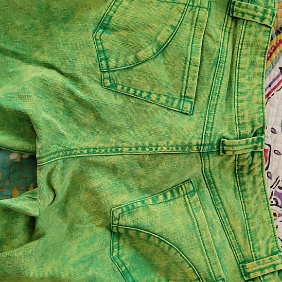 Acid washed slime green denim jeans 👖 - Picture 4 of 6